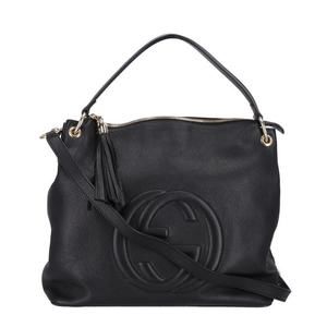 Gucci Soho 2-Way Soho Leather Hobo Tassel Bag Black